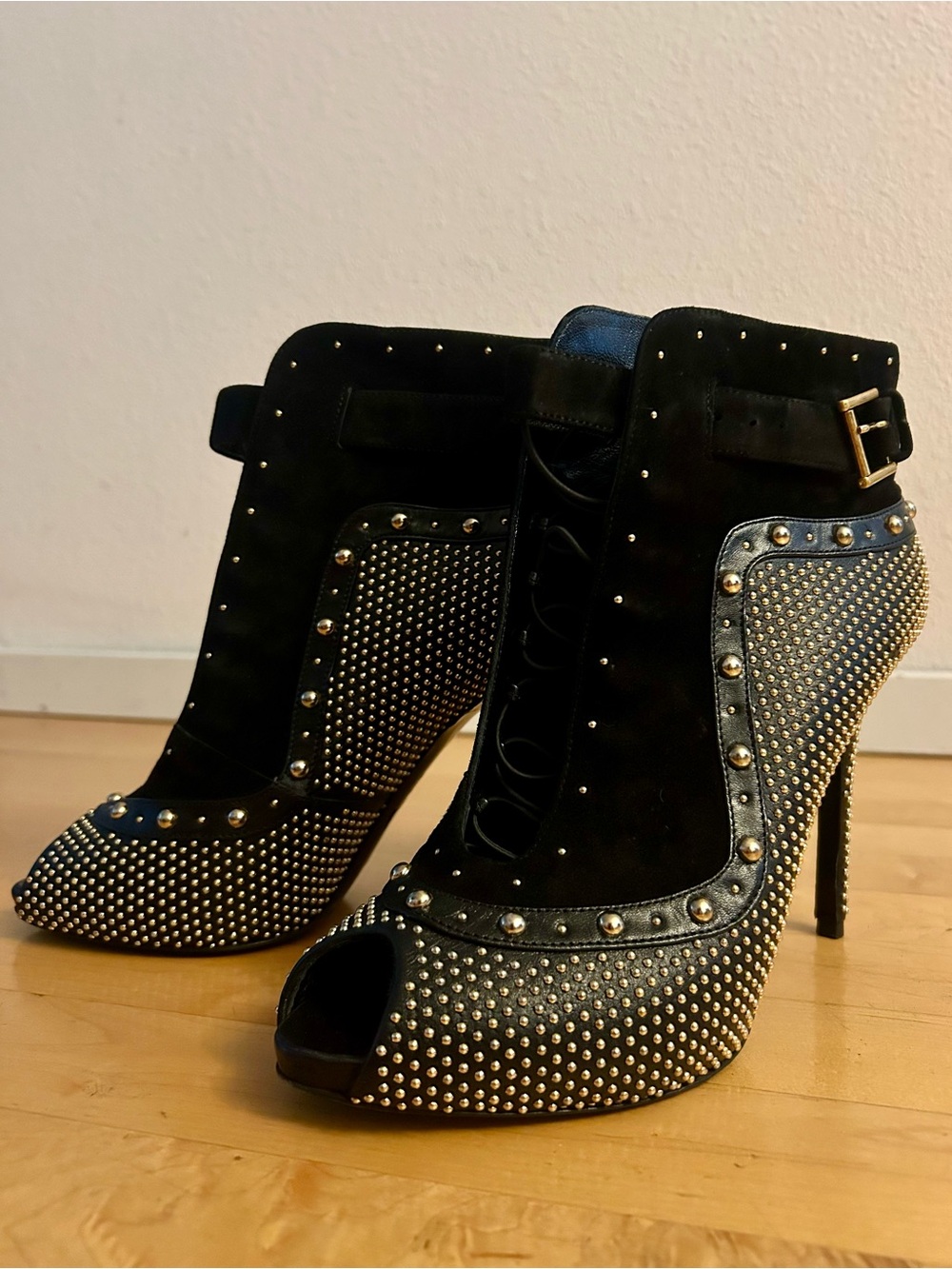 Alexander McQueen studded heeled ankle boots